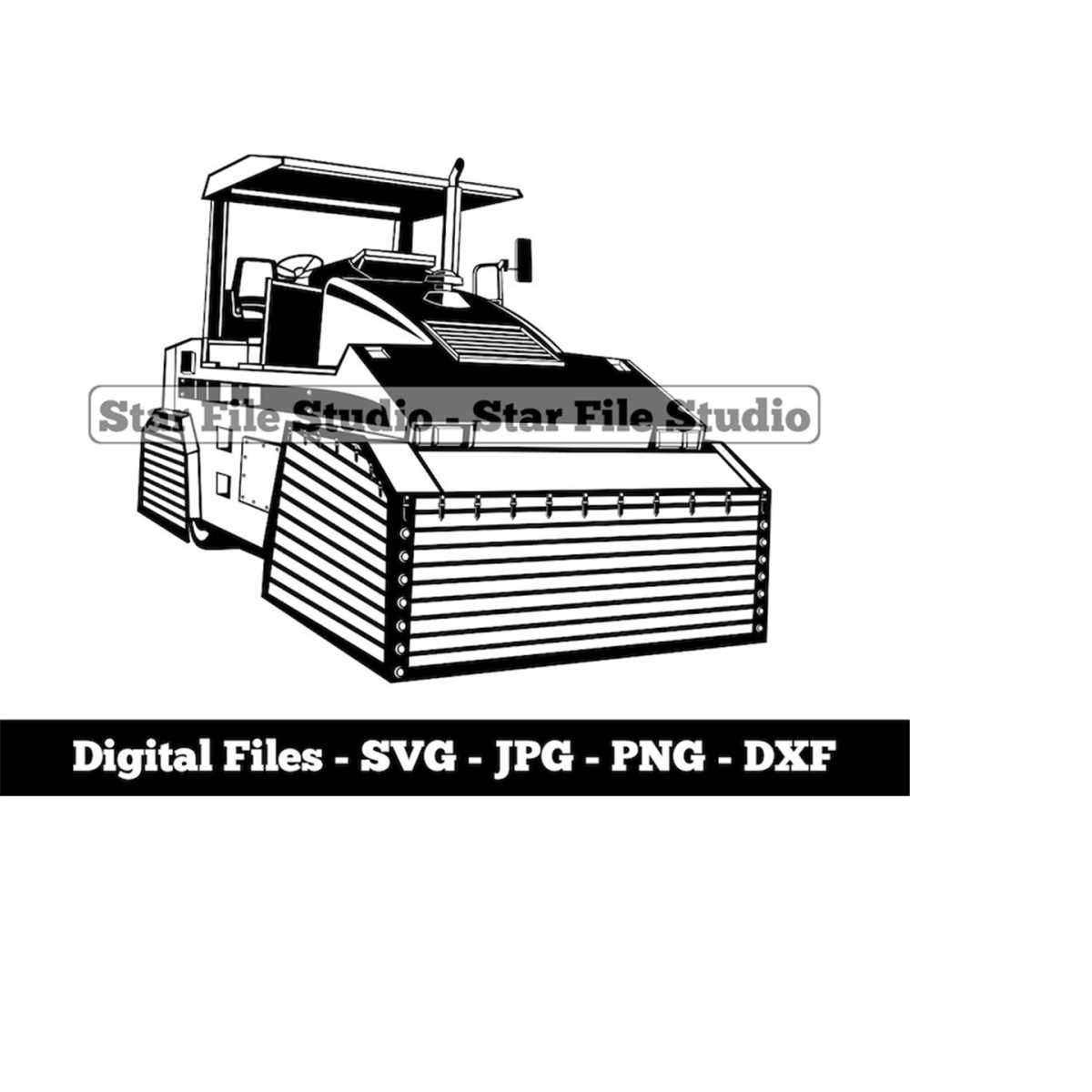 Pneumatic Compactor Svg, Tire Compactor Svg, Heavy Equipment - Inspire ...