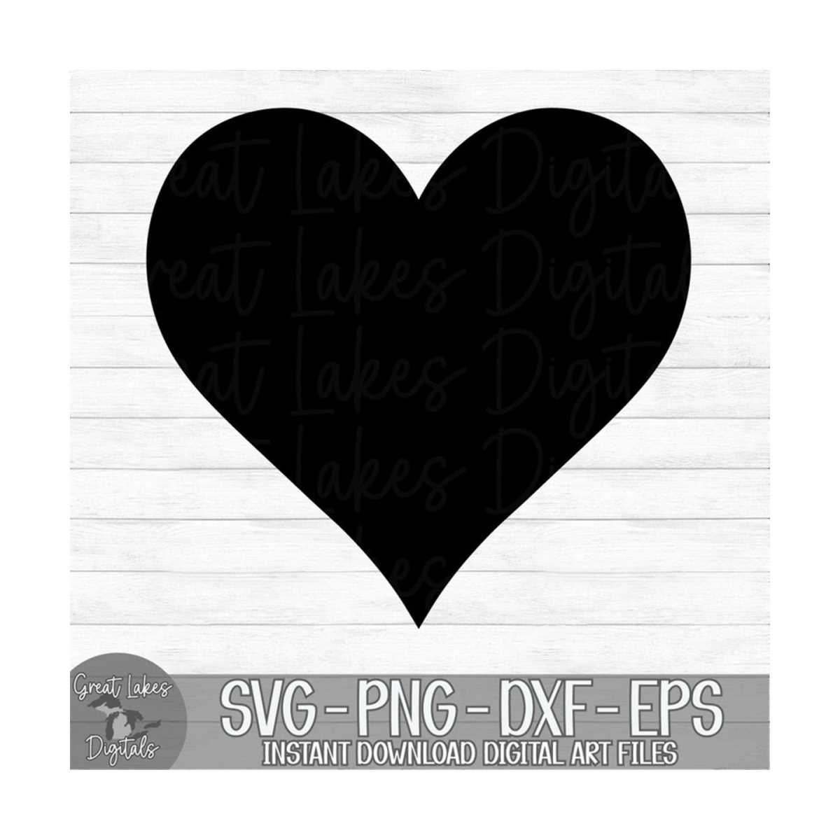 Heart - Instant Digital Download - svg, png, dxf, and eps fi | Inspire ...