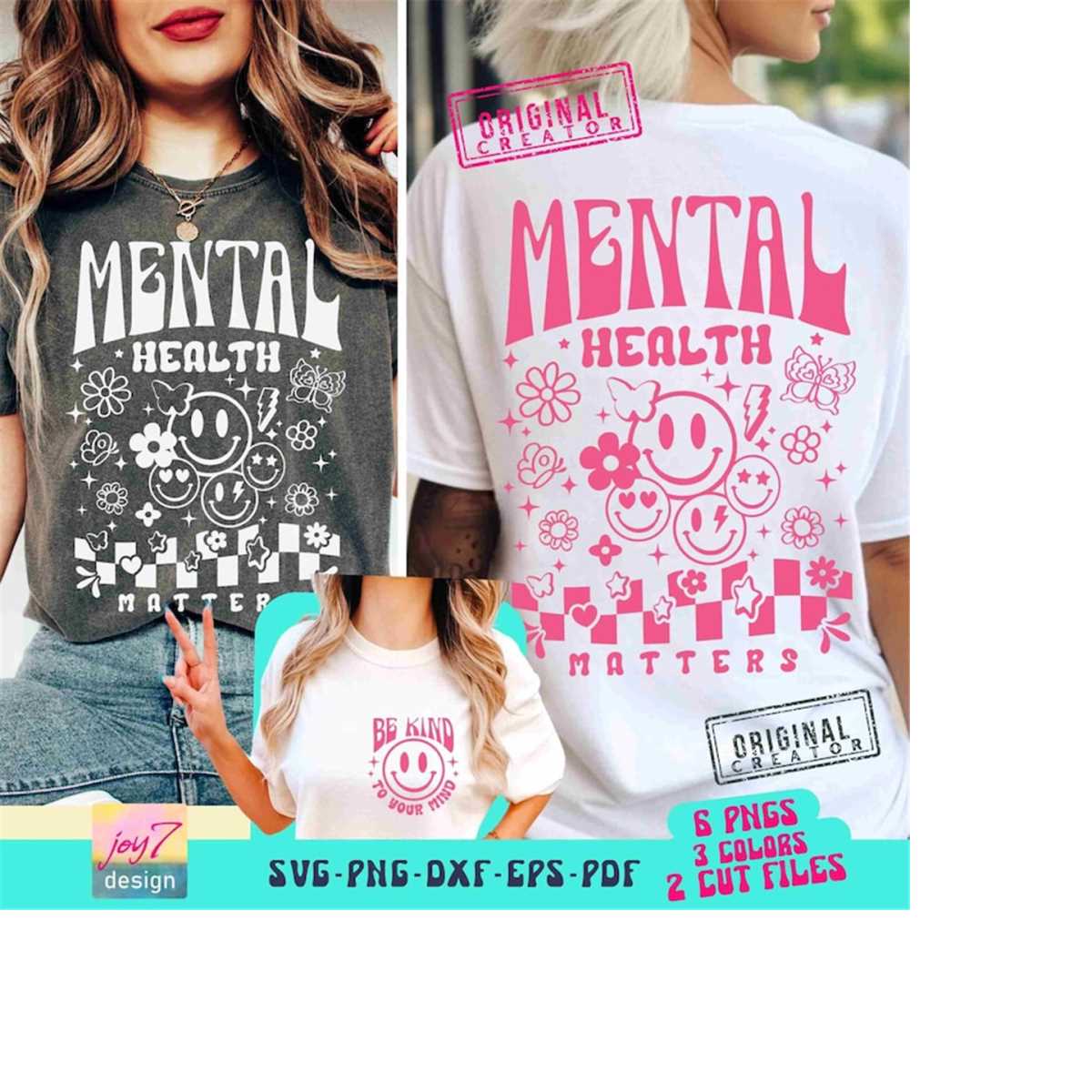 Mental Health Matters SVG PNG Be Kind to your mind Svg Menta | Inspire ...