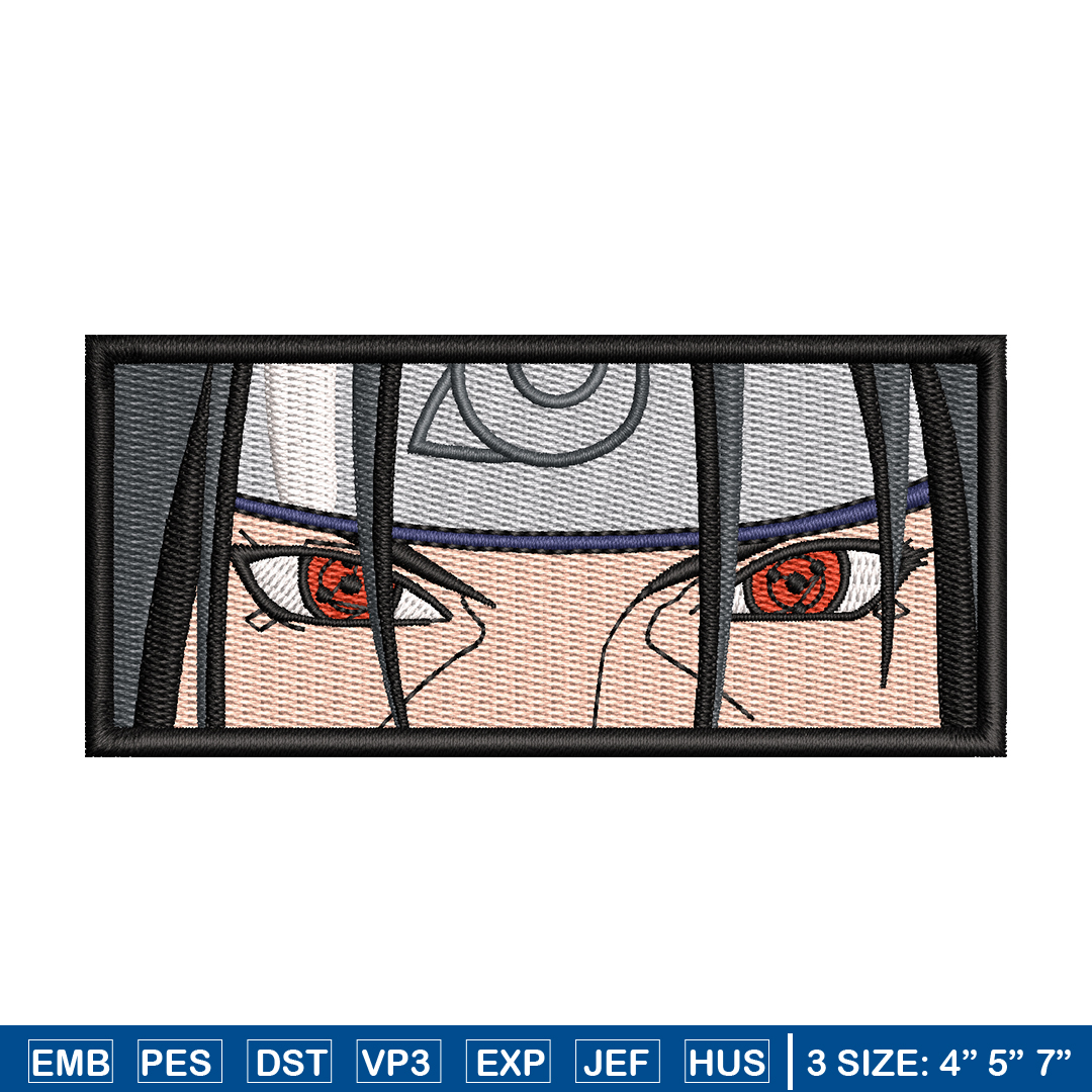 Itachi Rectangle embroidery design, Naruto embroidery, anime - Inspire ...