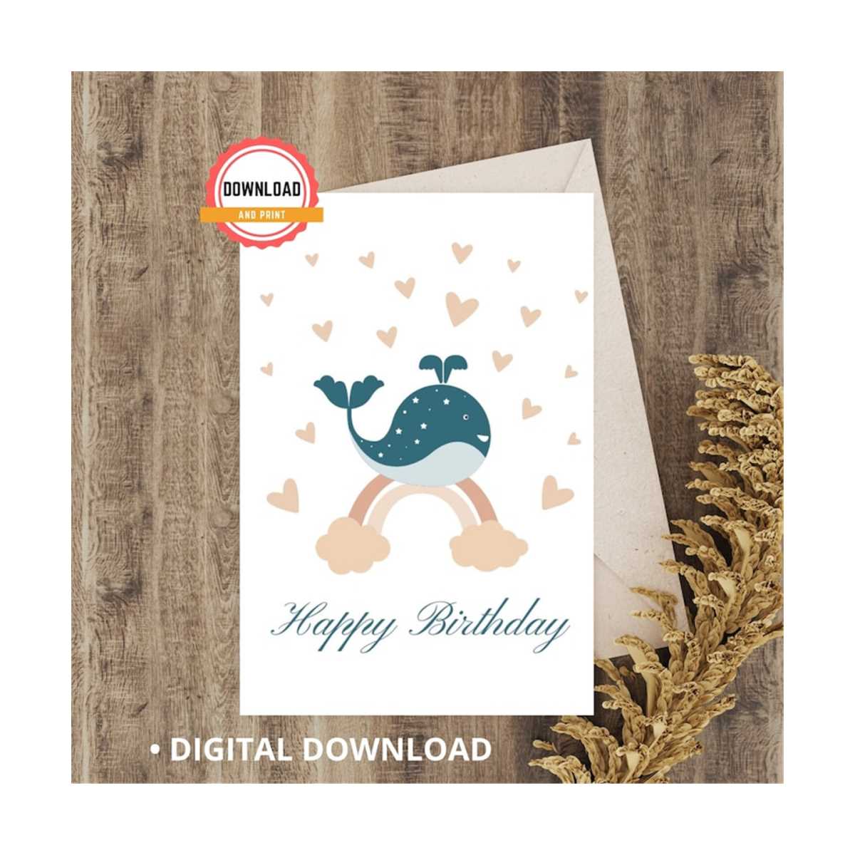 Happy Birthday To You Printable Card / Instant Download PDF | Inspire ...