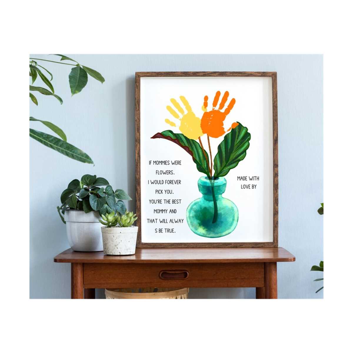 Mother's Day Crafts,Printable Handprint Craft PDF, Sunflower - Inspire ...