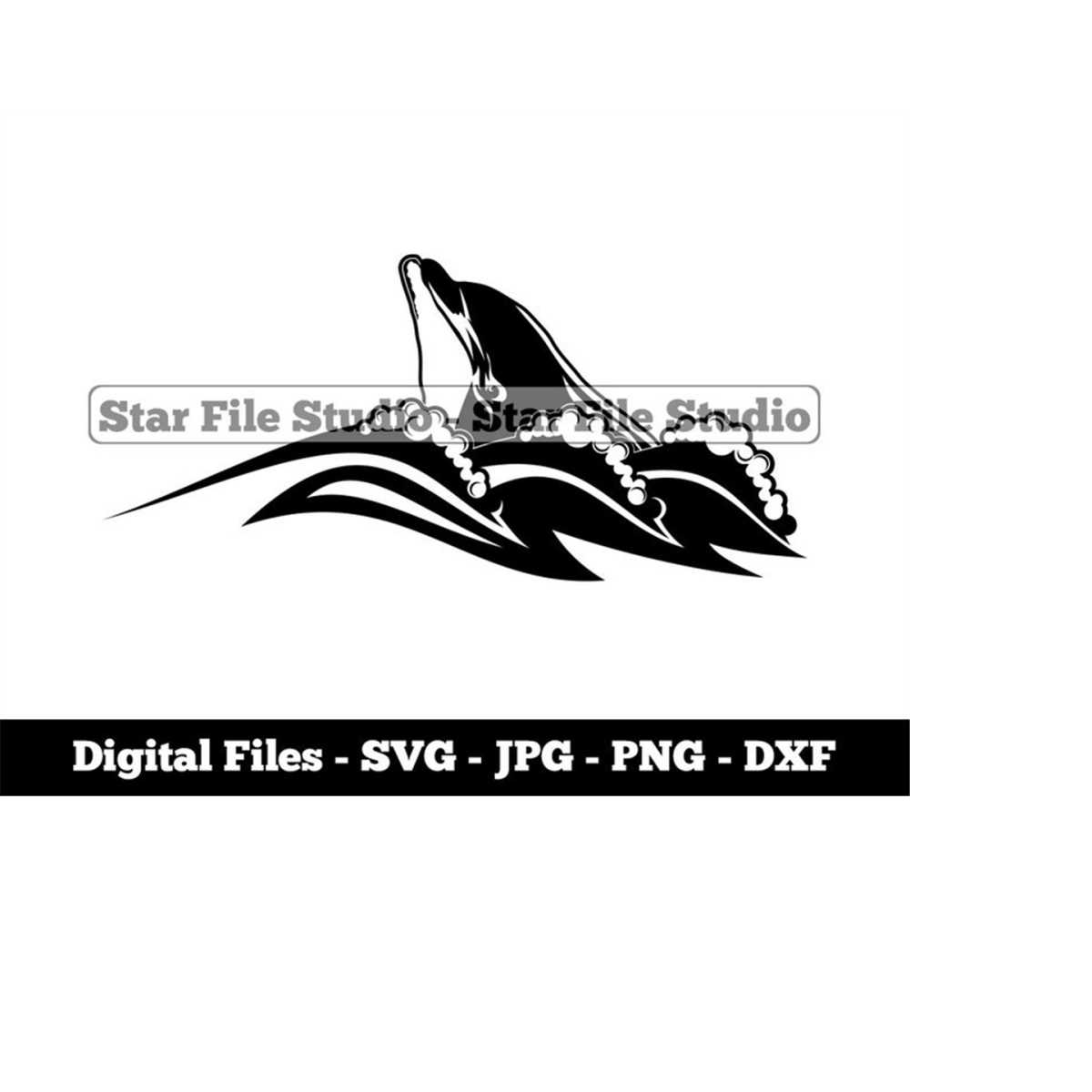 Swimming Dolphin Svg, Dolphin Svg, Sea Creatures Svg, Dolphi - Inspire