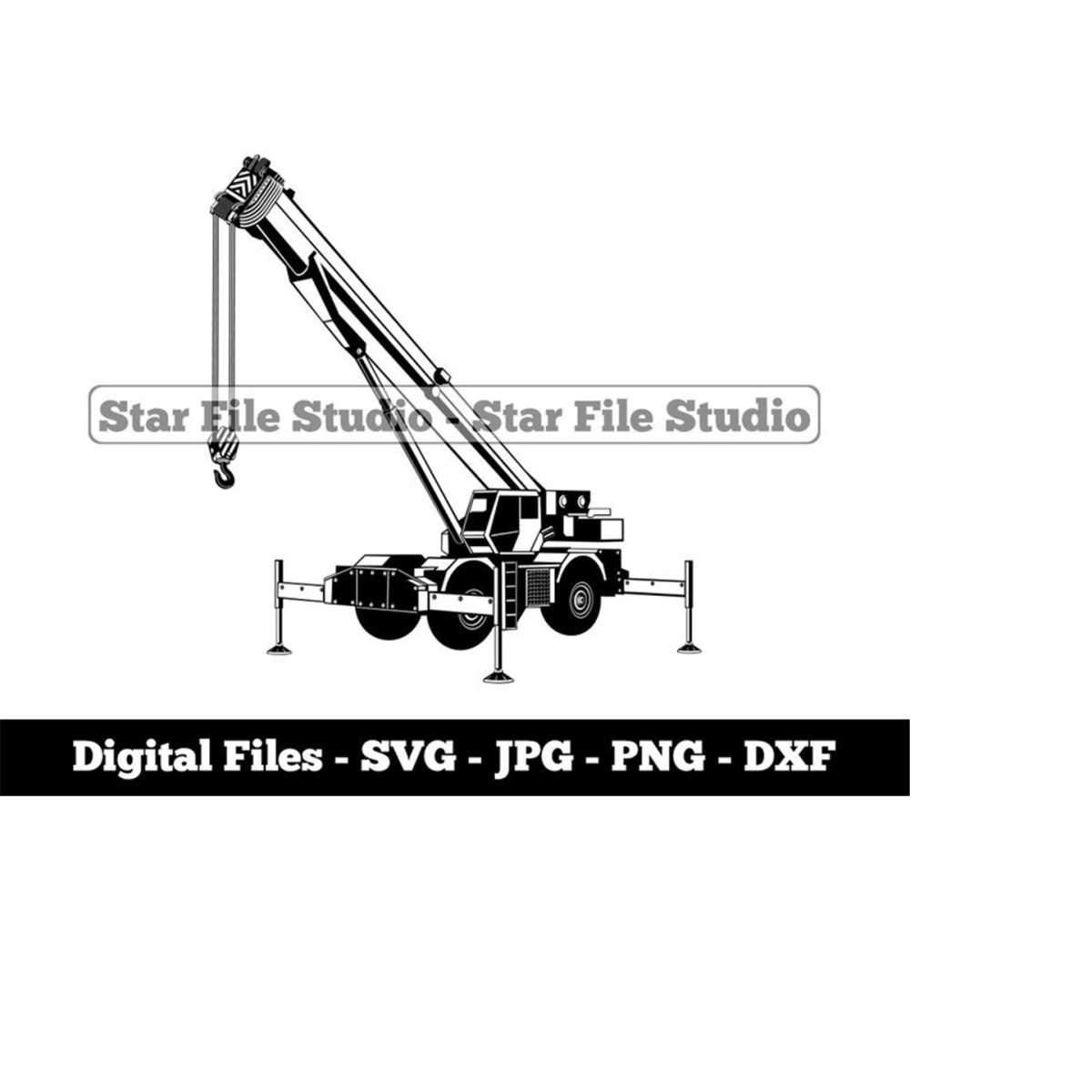 Crane Rigging Svg Rough Terrain Crane 2 Svg, Crane Svg, Heavy Equipment Svg, C | Inspire ...