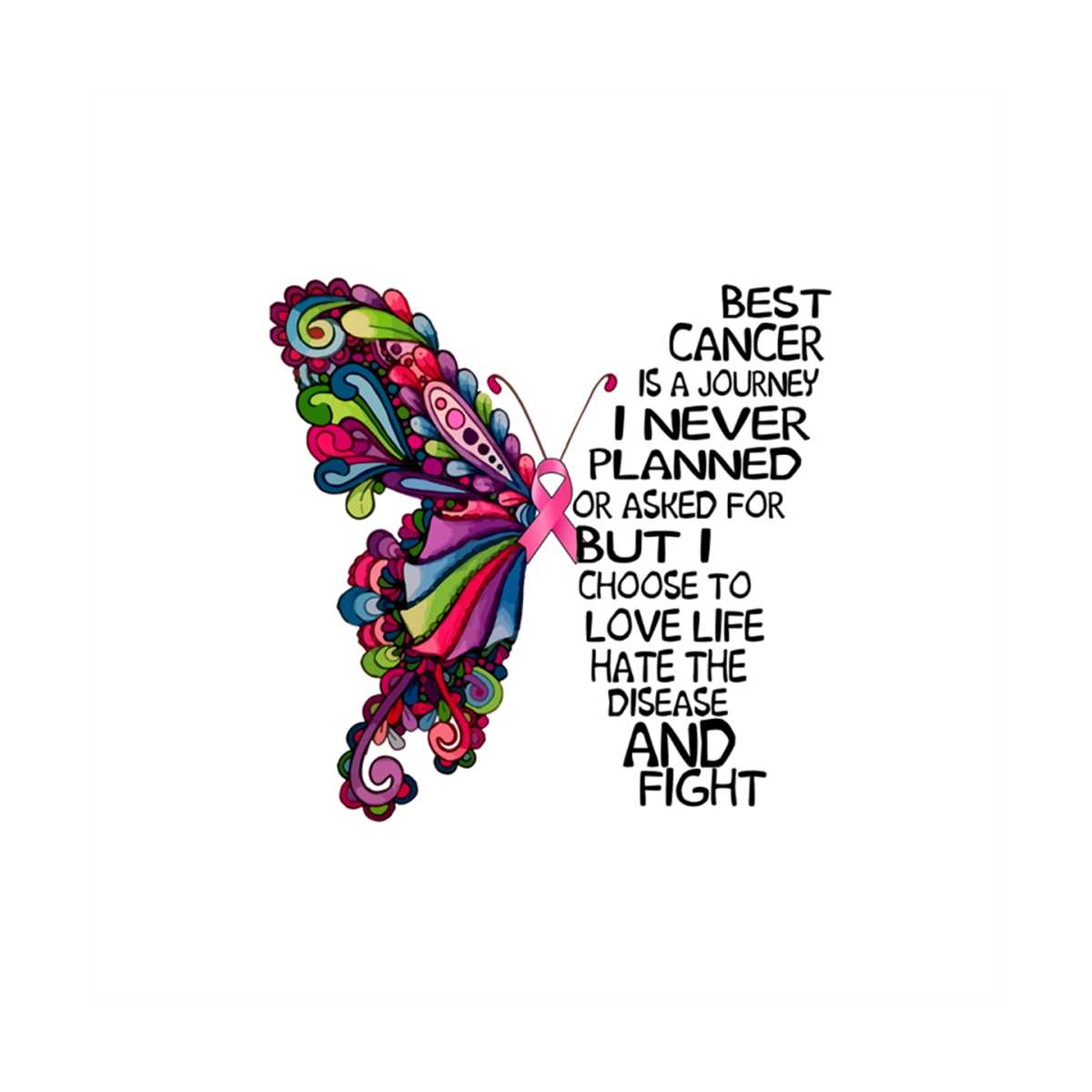 Best Cancer Is A Journey Svg, Breast Cancer Svg, Butterfly S | Inspire ...