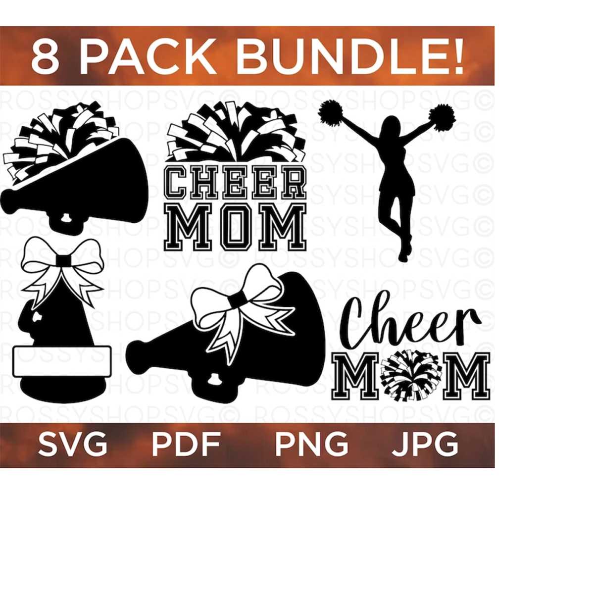Cheer BIG SVG Bundle, Cheerleading SVG, Cheer svg, Megaphone Inspire