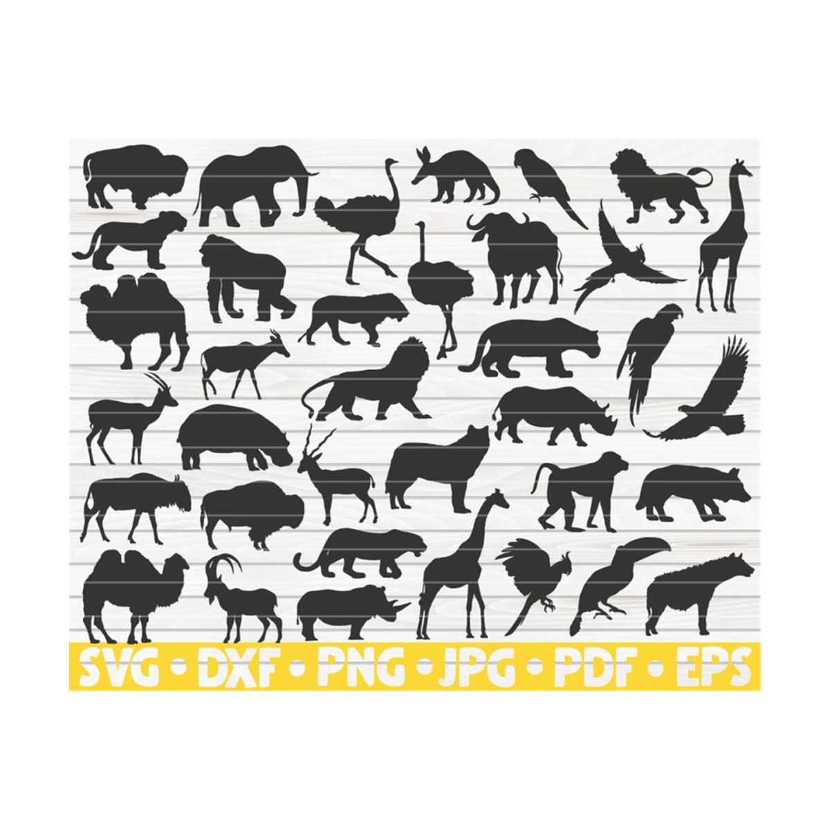 36 African Animals Silhouettes / Cut File / cliparts / print | Inspire ...
