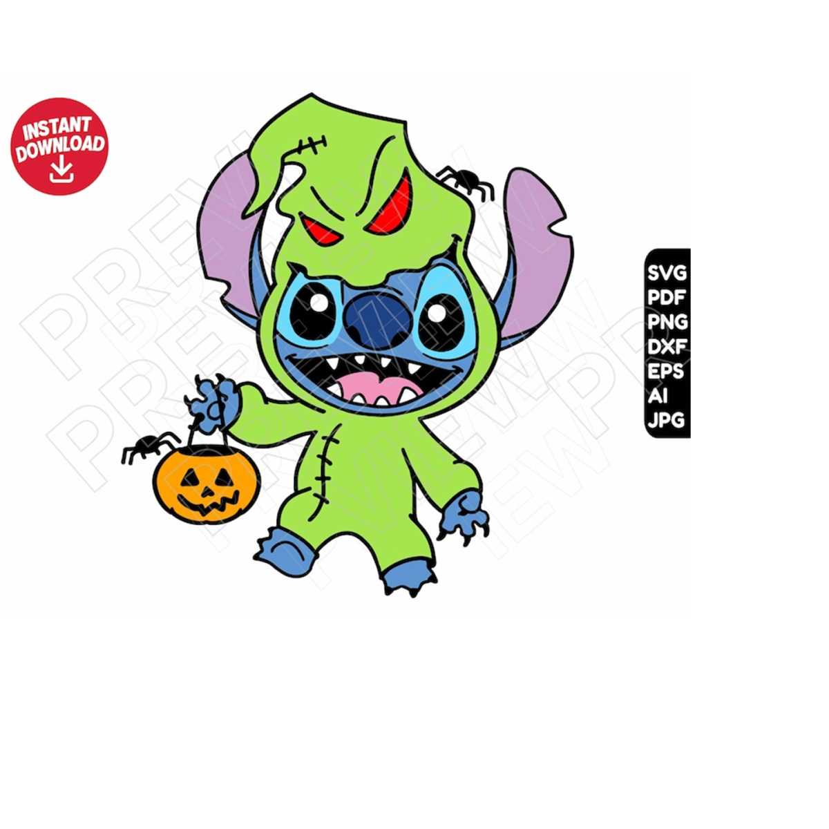 Stitch Halloween Oogie Boogie svg dxf png clipart , the nigh Inspire