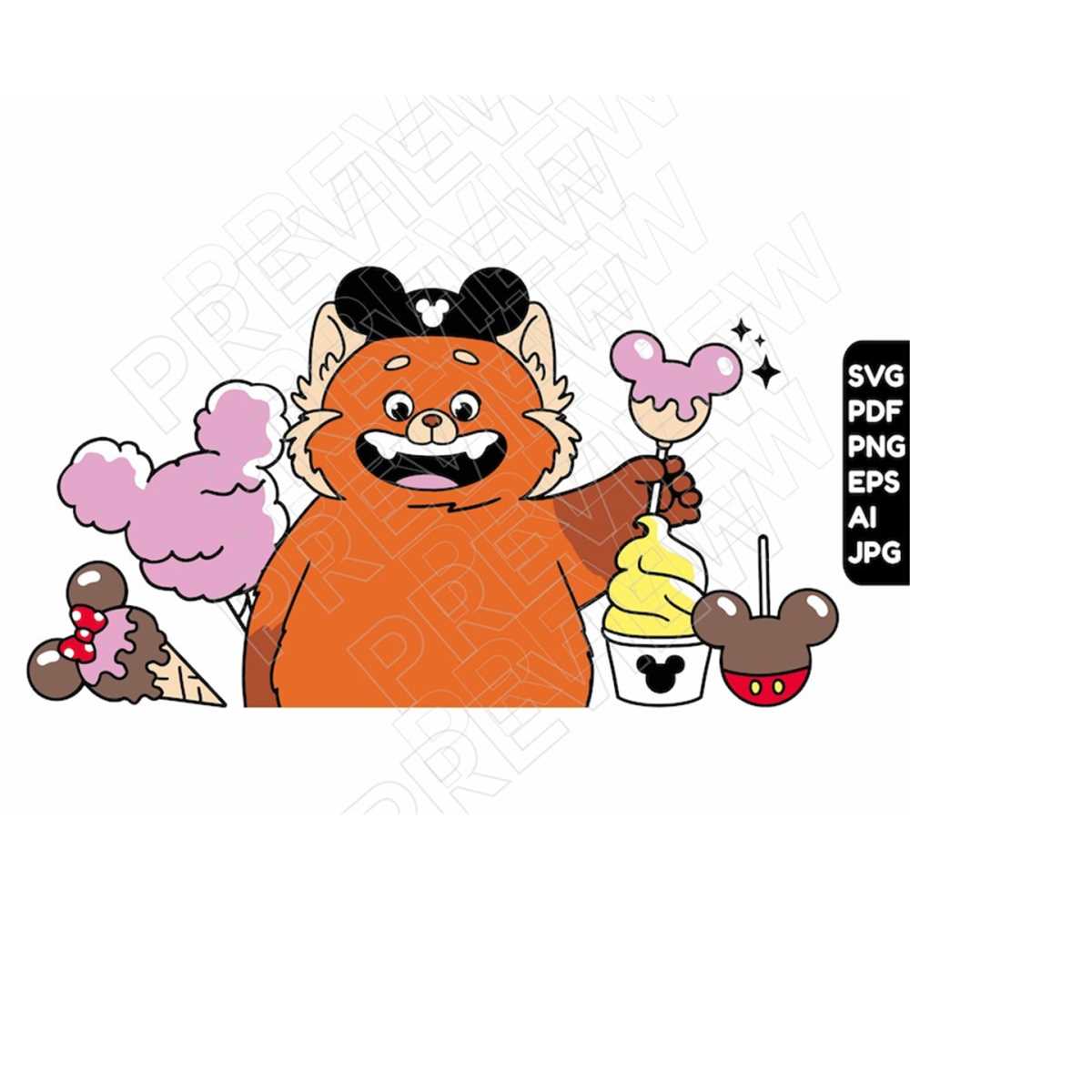 Turning Red Mei Lee SVG png snacks , Disneyland , cut file l - Inspire