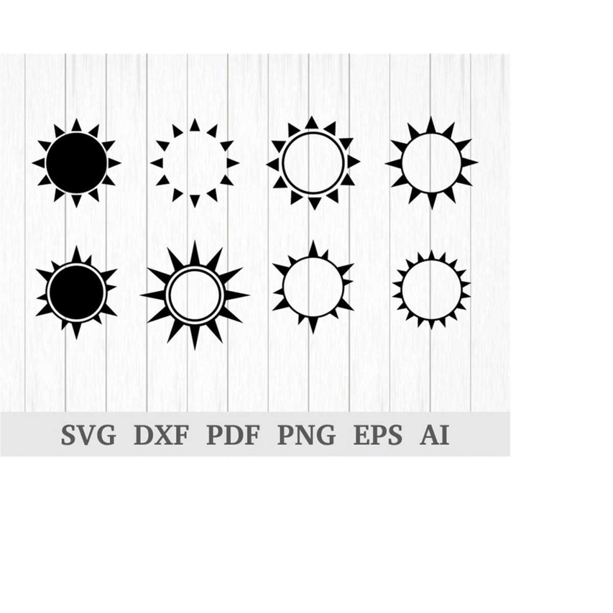 Sun Monogram SVG, Sun SVG, Sun Clipart, Sun Vector, Summer s - Inspire ...