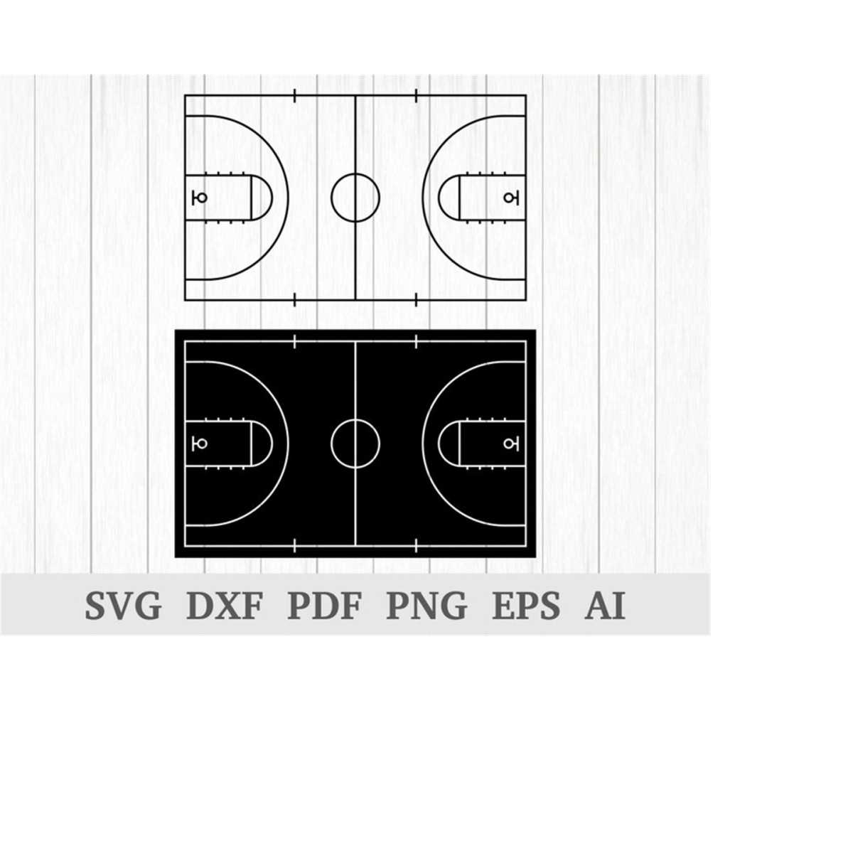 Basketball Court SVG, Basketball SVG, Basketball Court Clipa Inspire