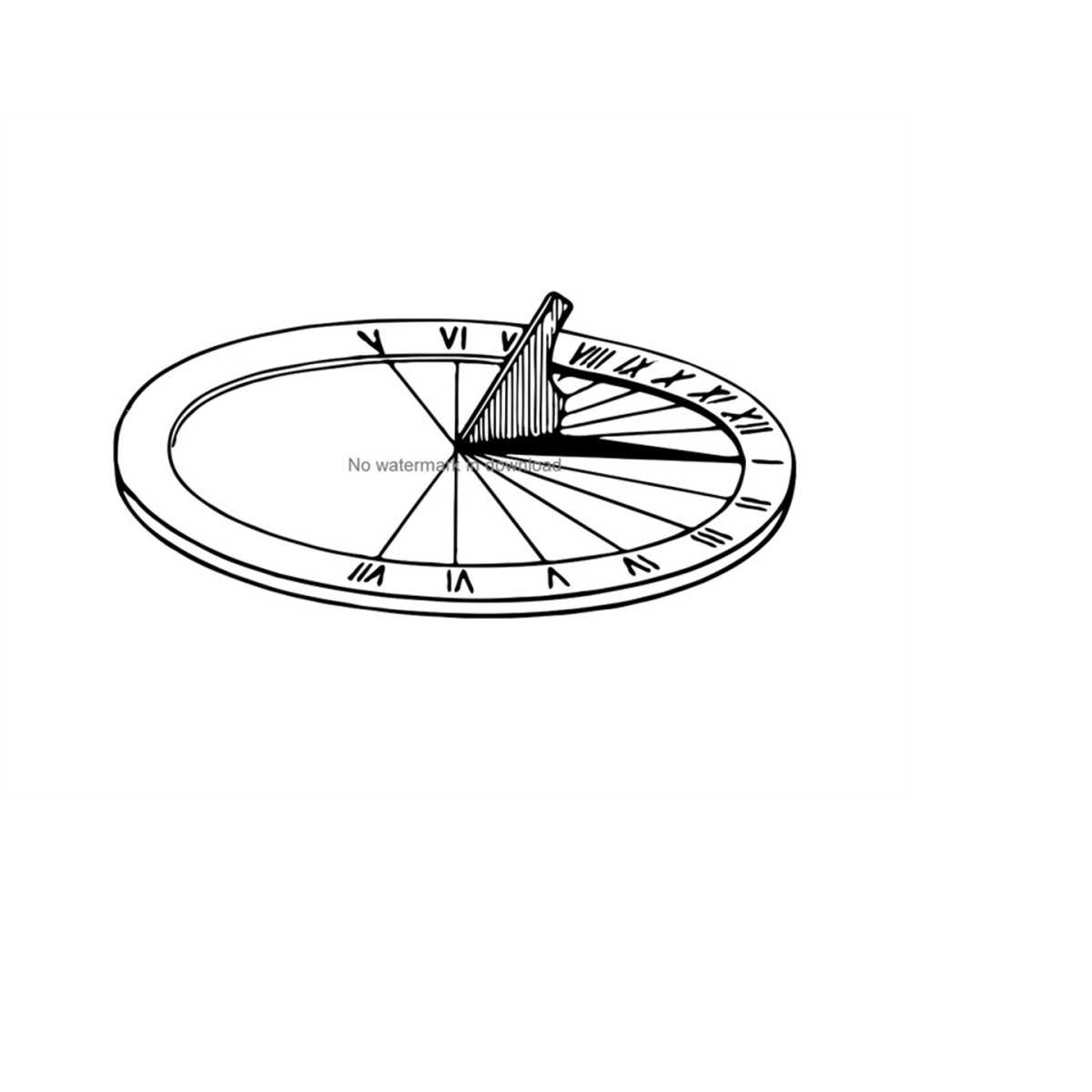 Sundial Svg, Sun Dial Clipart, Sundial Cut File, Sundial Dow Inspire