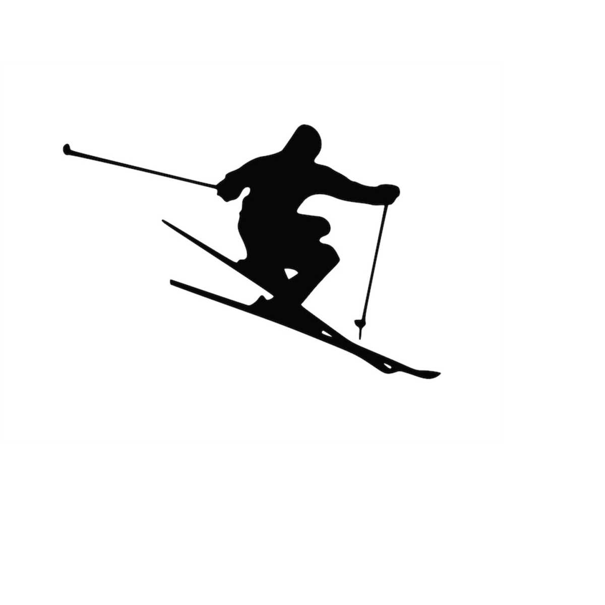 Snow Skiing Svg Png Dxf Cutting File, Snow Skier Iron On Svg Inspire