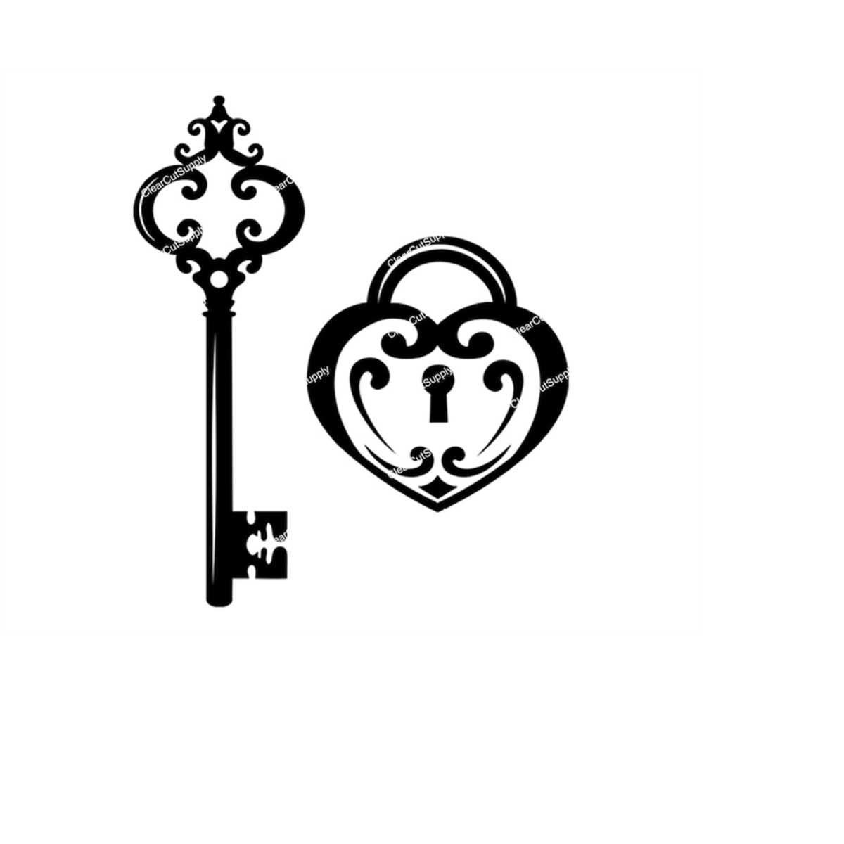 Lock And Key Svg, Fancy Lock Set Svg, Lock And Key Fancy Dig - Inspire ...