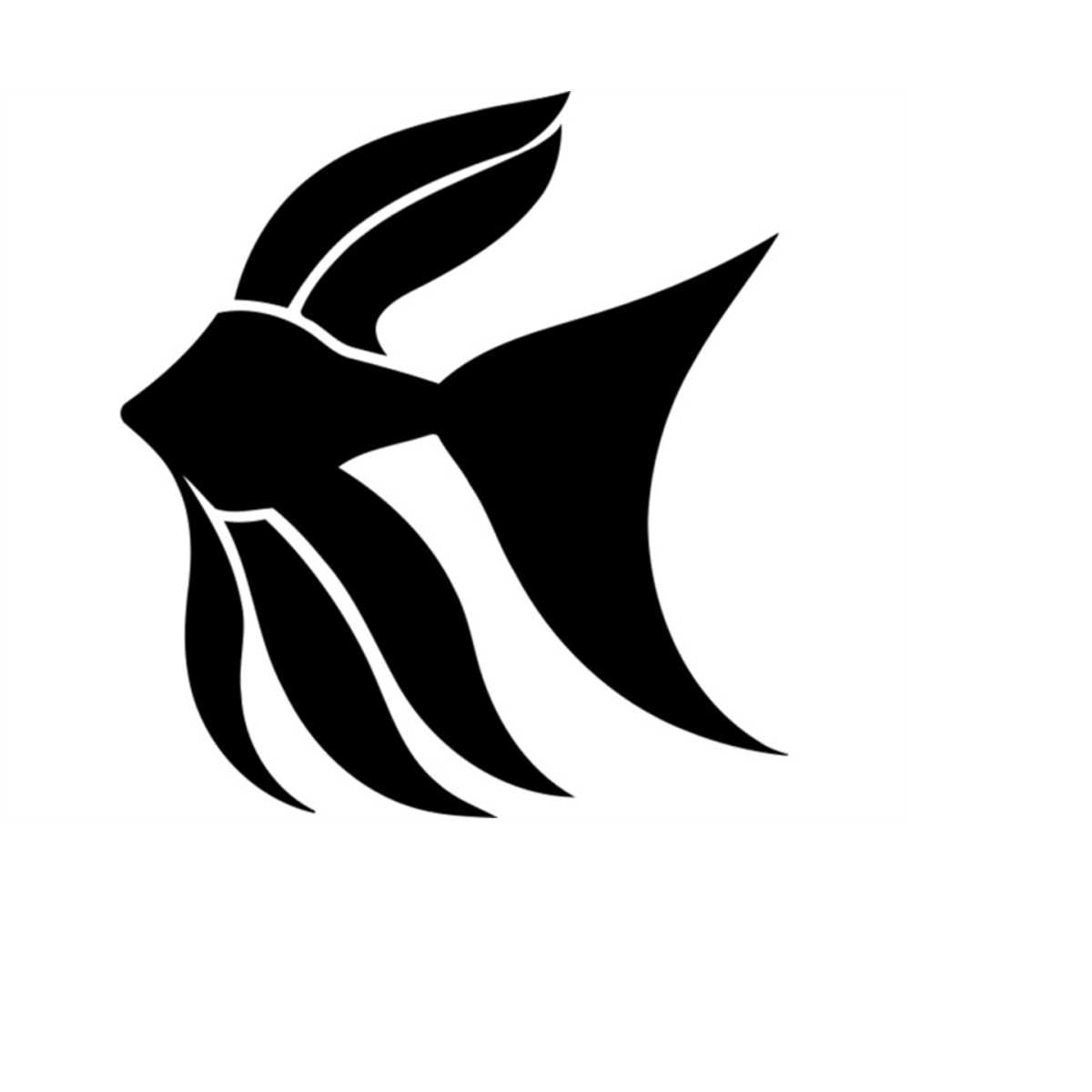Angelfish Vector Simple Angelfish Vector Svg Clip Art Image File For Crafting or Eng - Inspire ...