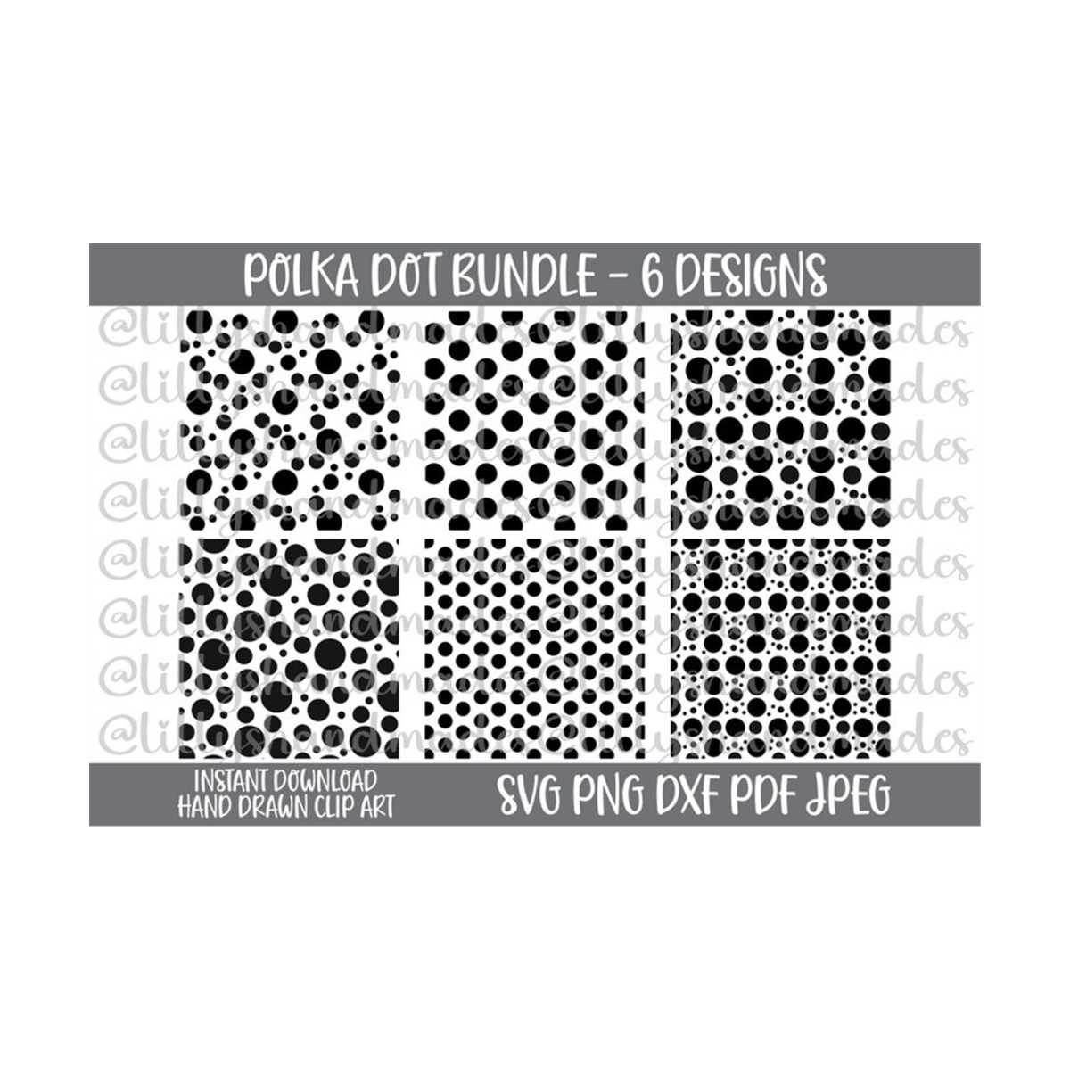 Polka Dot Svg Bundle, Polka Dot Clipart, Polka Dot Pattern S - Inspire