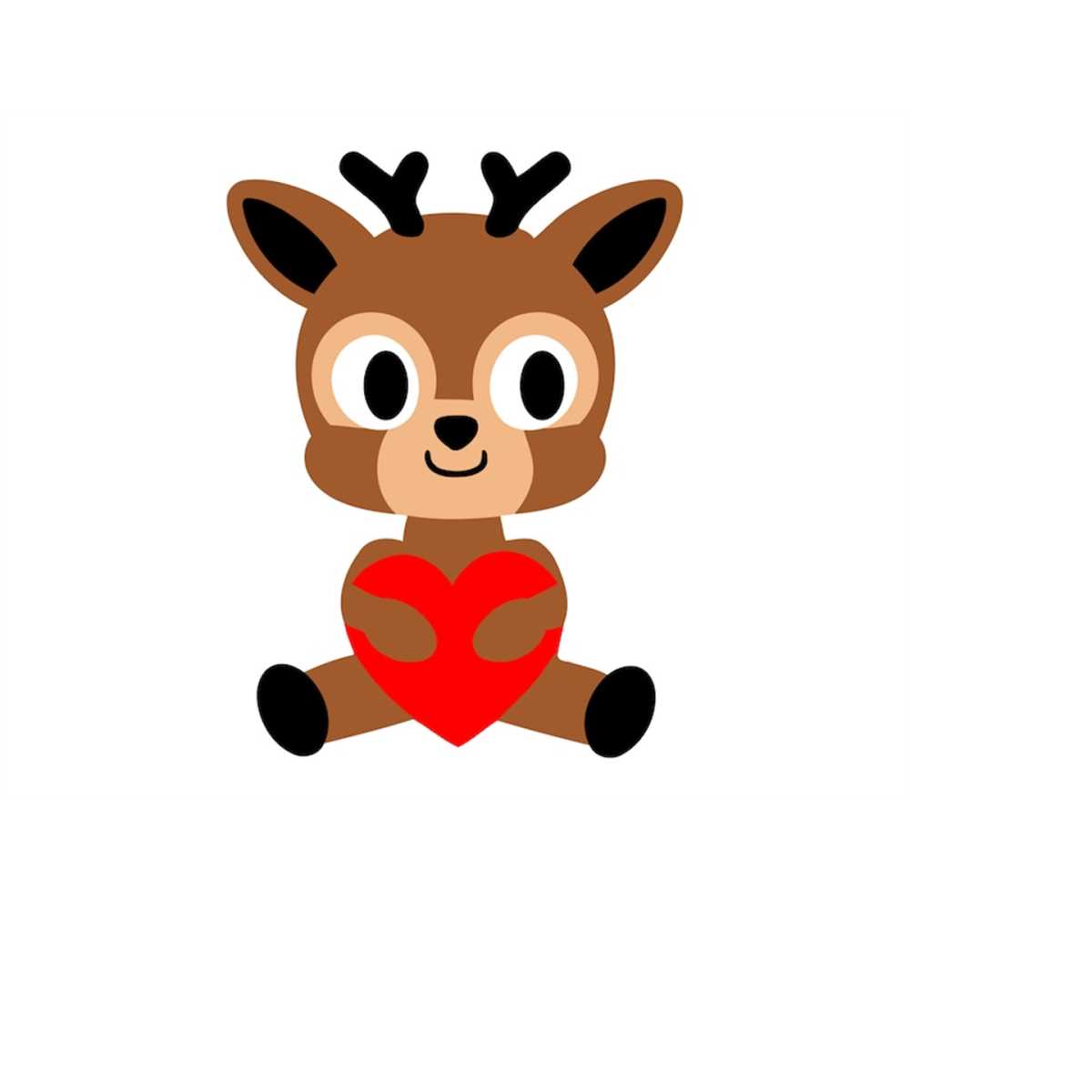 Valentines Day Deer and Heart Clipart Image, Valentine Deer | Inspire ...