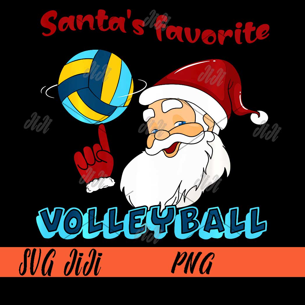 Santa's Favorite Volleyball Player PNG, Christmas Volleyball Inspire
