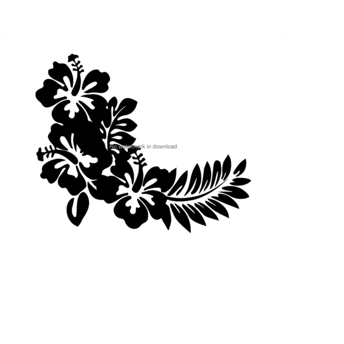 Hibiscus Dxf File, Hibiscus Cutting Image, Hibiscus Svg Cut - Inspire ...