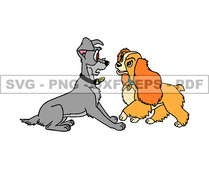 Disney Lady And The Tramp Svg, Good Friend Puppy, Animals S - Inspire