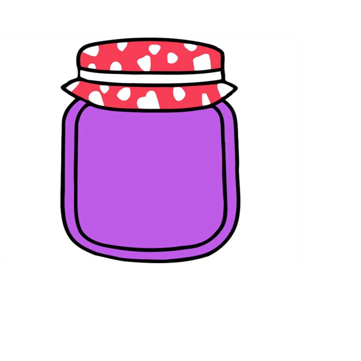 Jelly Jar Printable Image Art, Jelly Jar With Hearts On Top Inspire