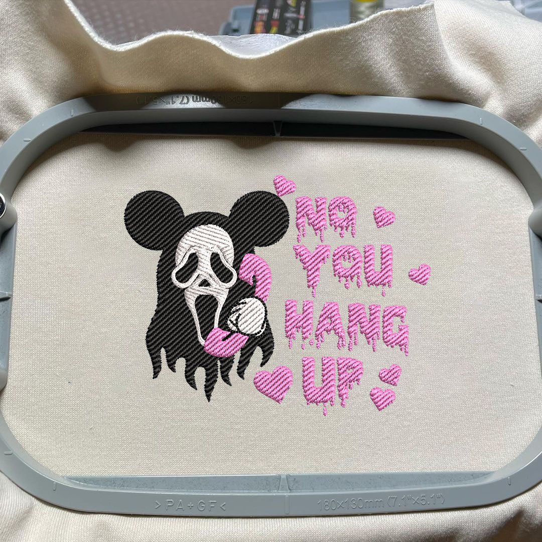 Face Ghost Embroidery Design, No You Hang Up Halloween Horro - Inspire ...
