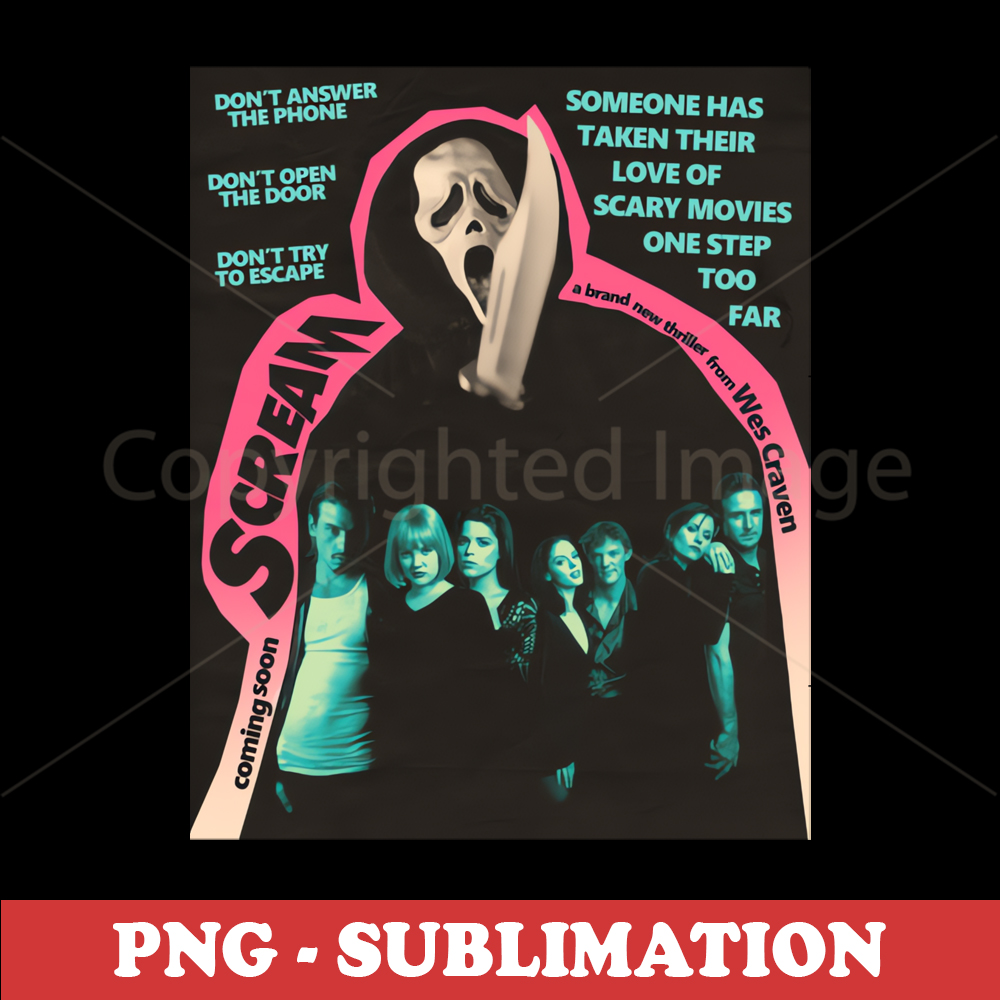 Scream Movie BloodCurdling PNG Sublimation Design Haunt Inspire