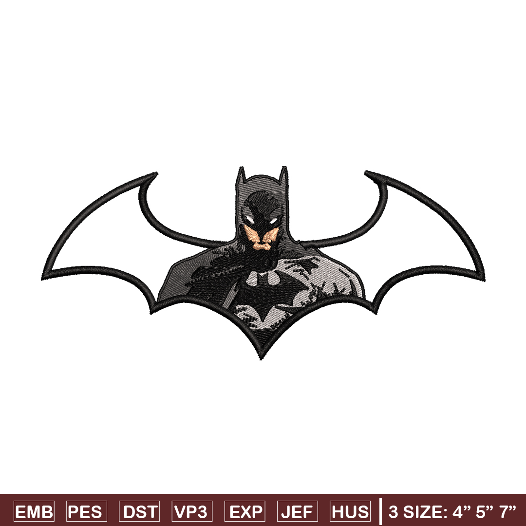Batman logo embroidery design, Batman logo embroidery, embro | Inspire ...
