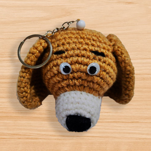 Amigurumi dog keychain pattern, crochet dog pattern, animal