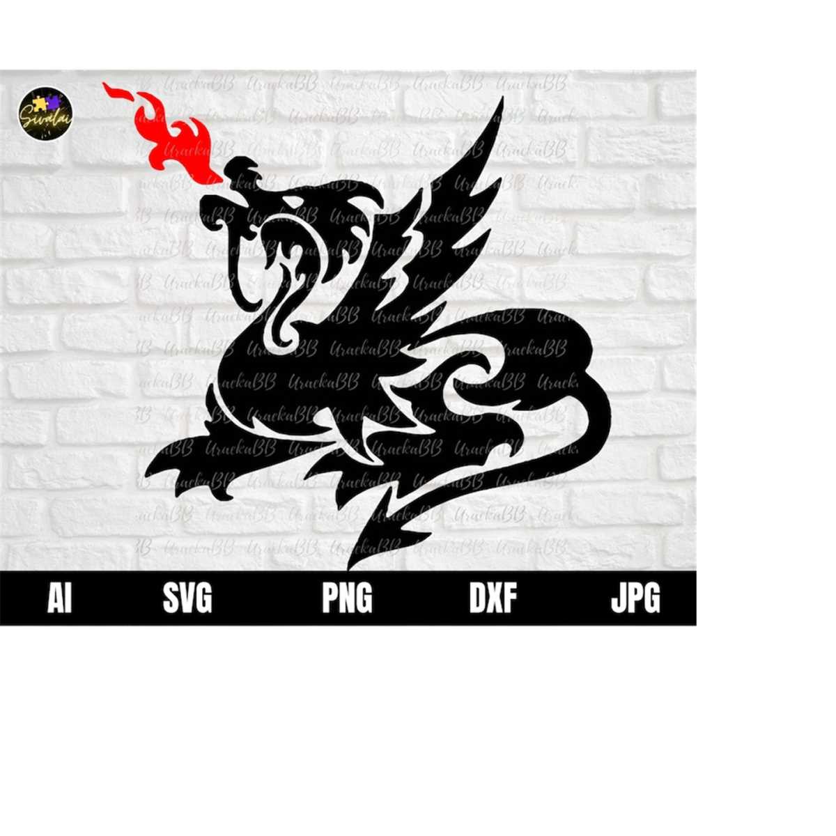 Fire Breathing Dragon Svg, Dragon Svg, Dragon Cut Files, Dra - Inspire