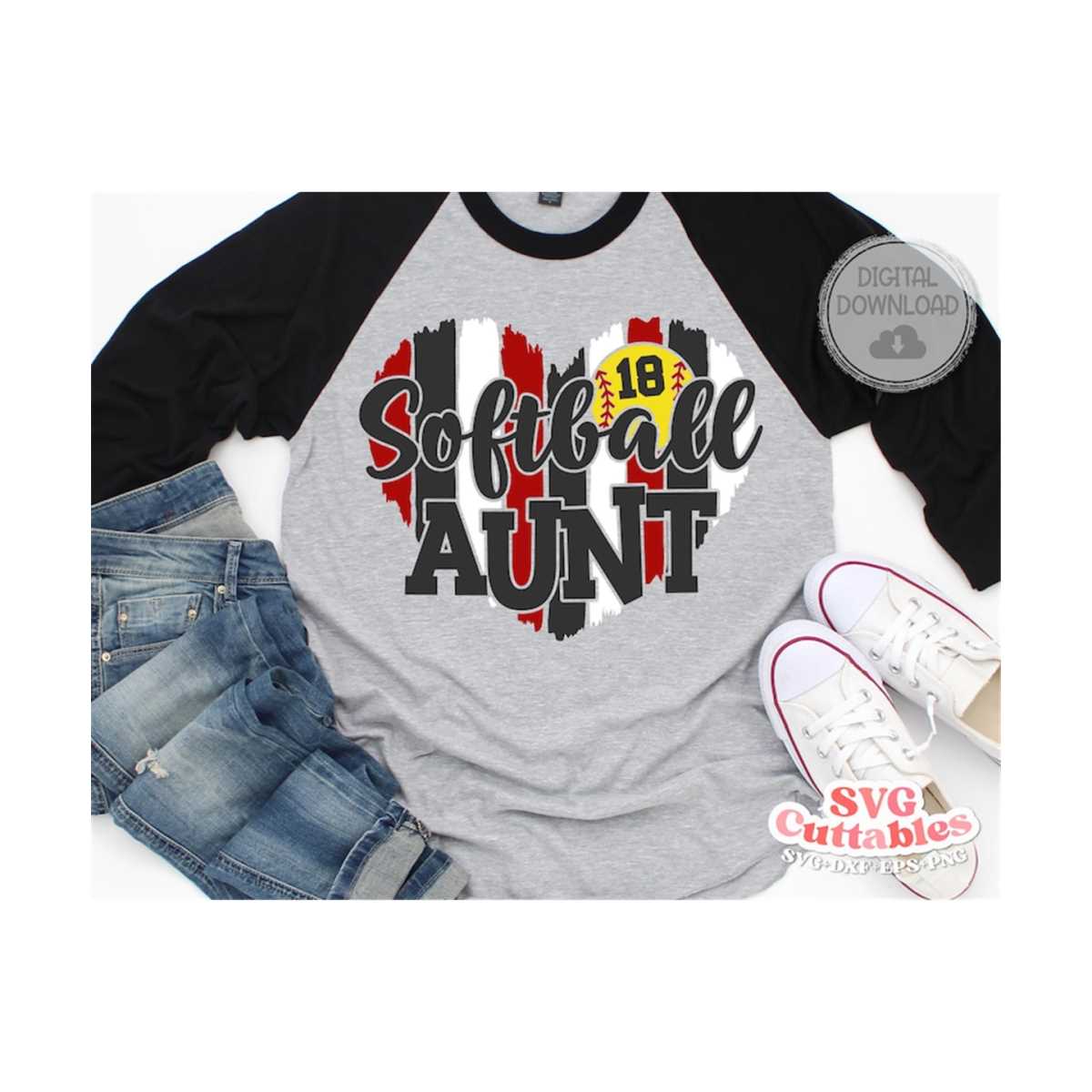 Softball Aunt svg Softball Cut File svg dxf eps pn Inspire