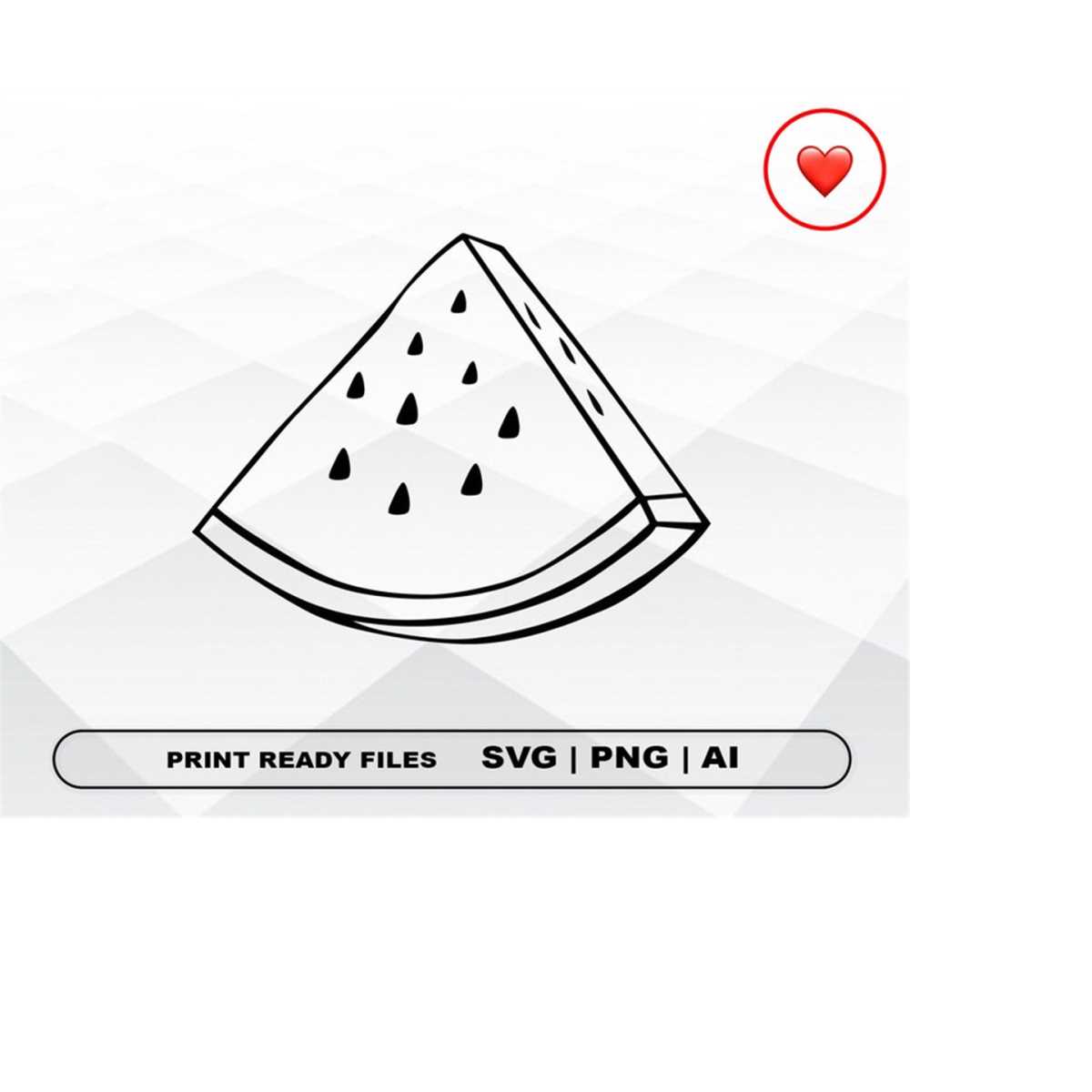 Watermelon SVG and PNG Files Clipart, Watermelon Print Ai an - Inspire ...