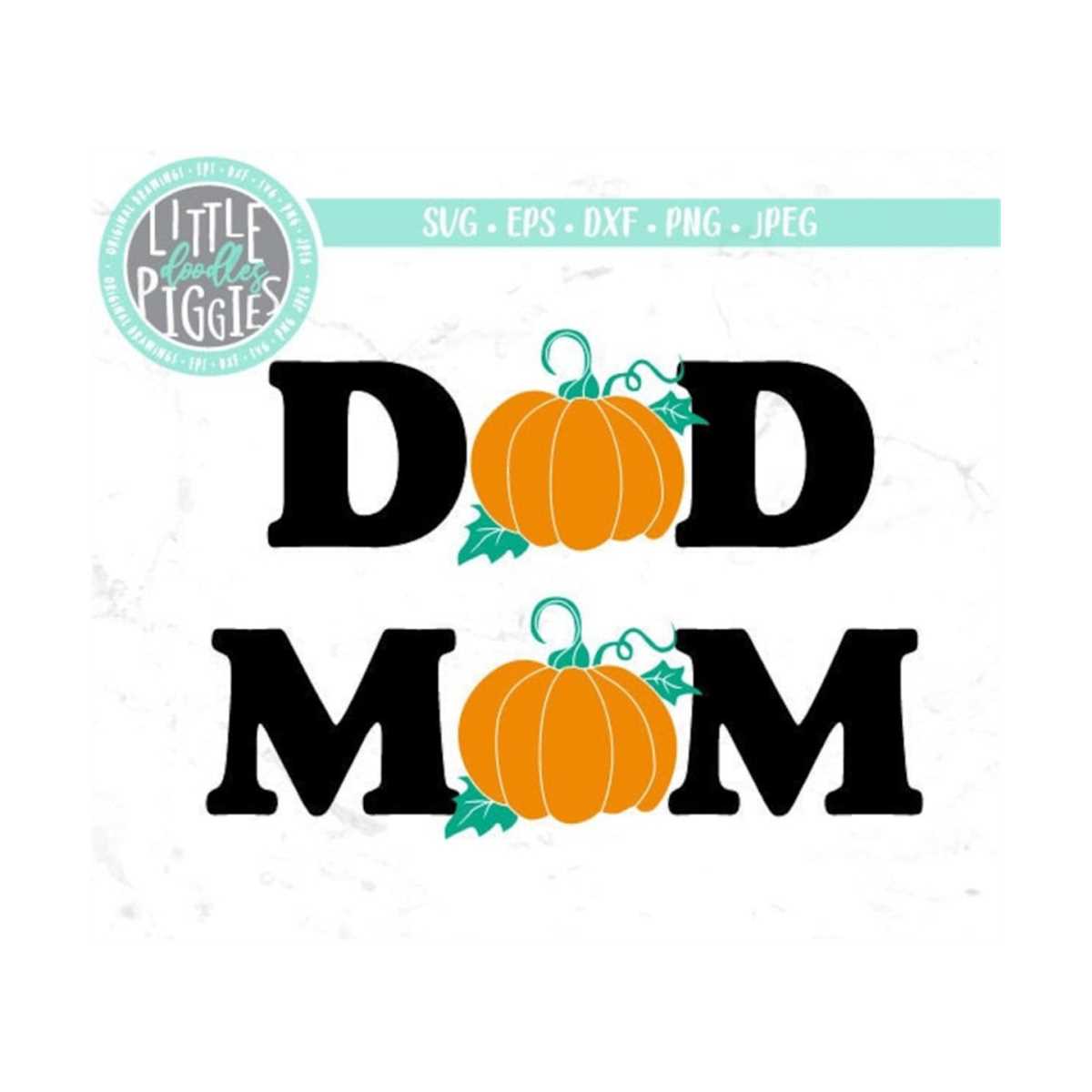 Pumpkin Mom Dad, SVG PNG, Cut, Fall Birthday Parents, Sublim | Inspire ...