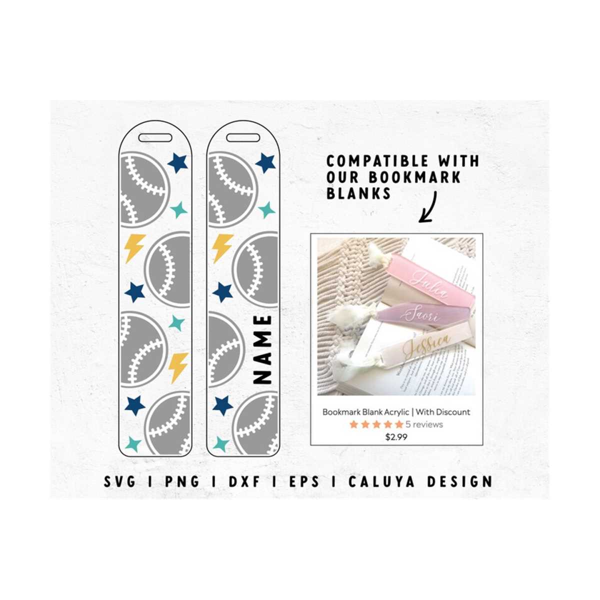 Bookmark SVG | Bookmark Template SVG | Baseball svg | Kids S - Inspire