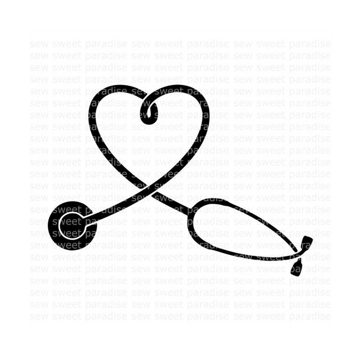 Stethoscope SVG, Nurse SVG, Heart Stethoscope SVG, Digital D Inspire
