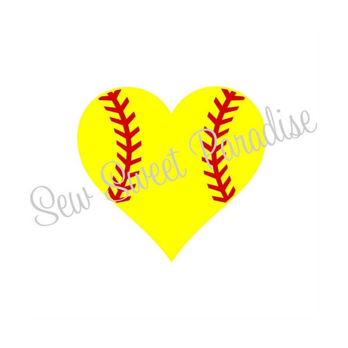 Baseball SVG, Softball Heart SVG, Love Softball SVG, Digital Inspire
