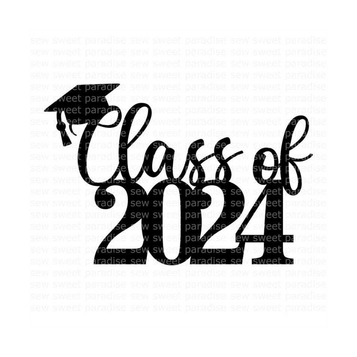 Graduation SVG, Cake Topper SVG, Class of 2024 SVG, Digital - Inspire