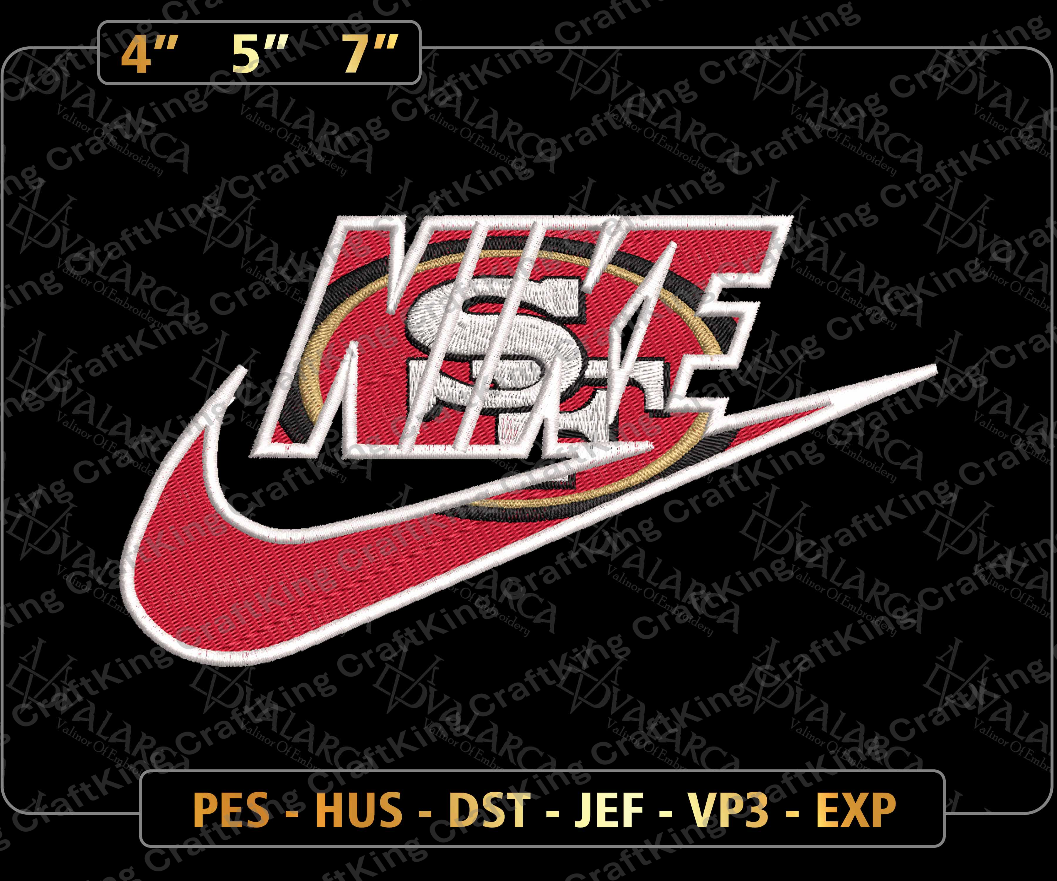 NIKE NFL San Francisco 49ers Logo Embroidery Design, NIKE NF | Inspire ...