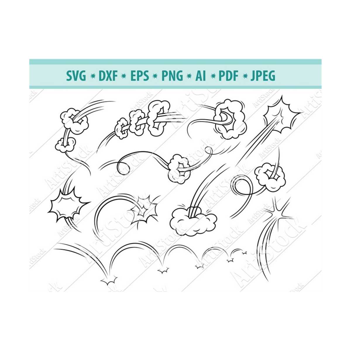 Explosion Comics Svg, Comic speed line Svg, Explosive Cloud | Inspire ...