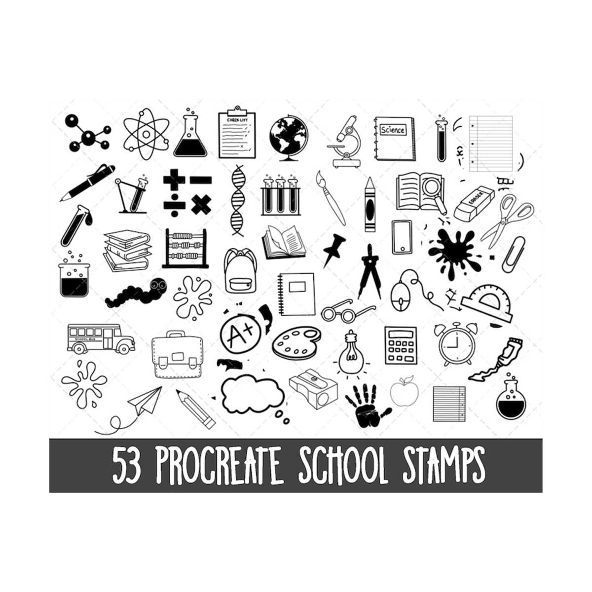 Procreate School Stamps Procreate Stamp Set Procreate Scho Inspire
