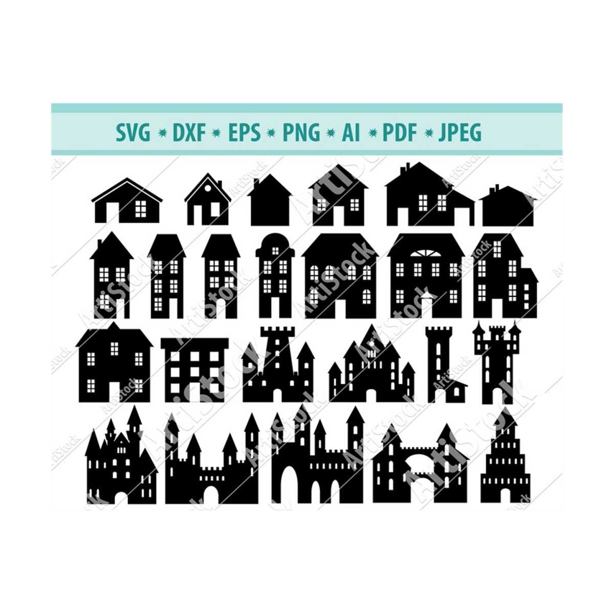 Building Svg File, House svg, Architecture svg, Castle Svg, - Inspire ...