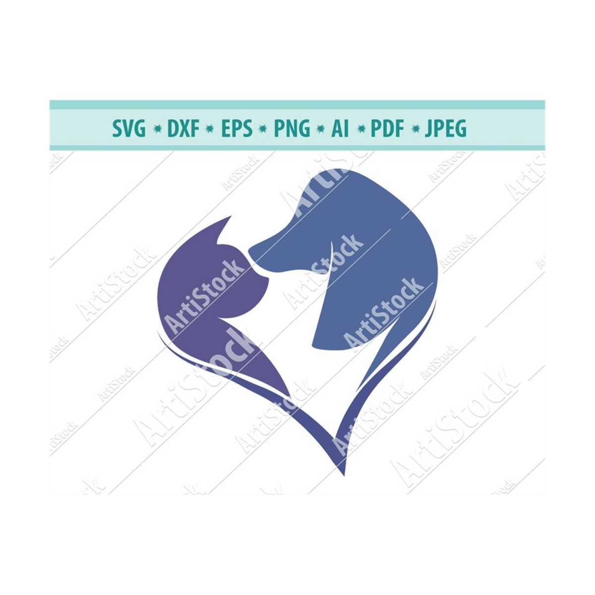 Cat & Dog SVG DXF PNG Cricut Silhouette Cut Files, Paw Medic | Inspire ...