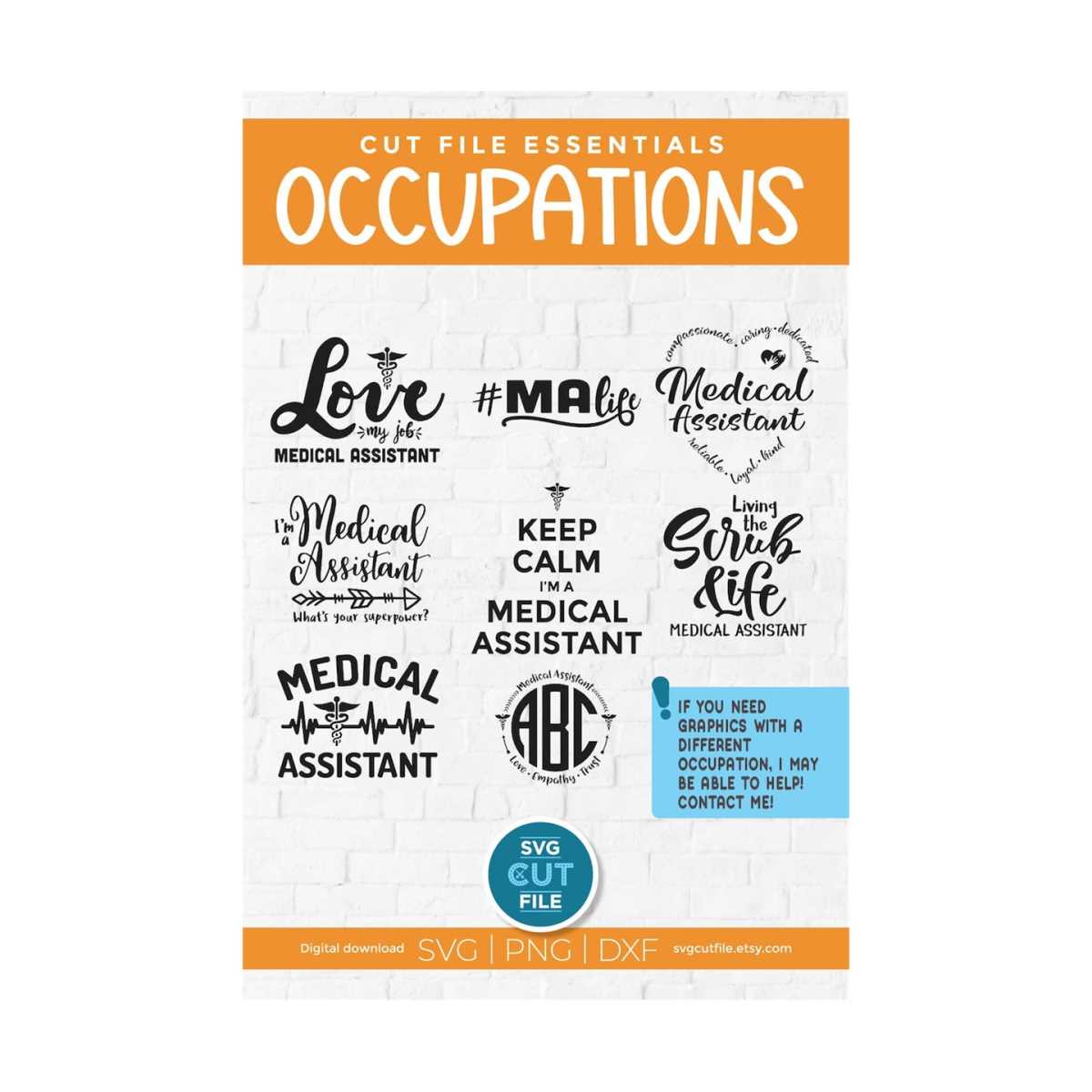 Medical Assistant svg bundle, MA svg, heart svg, subway art - Inspire