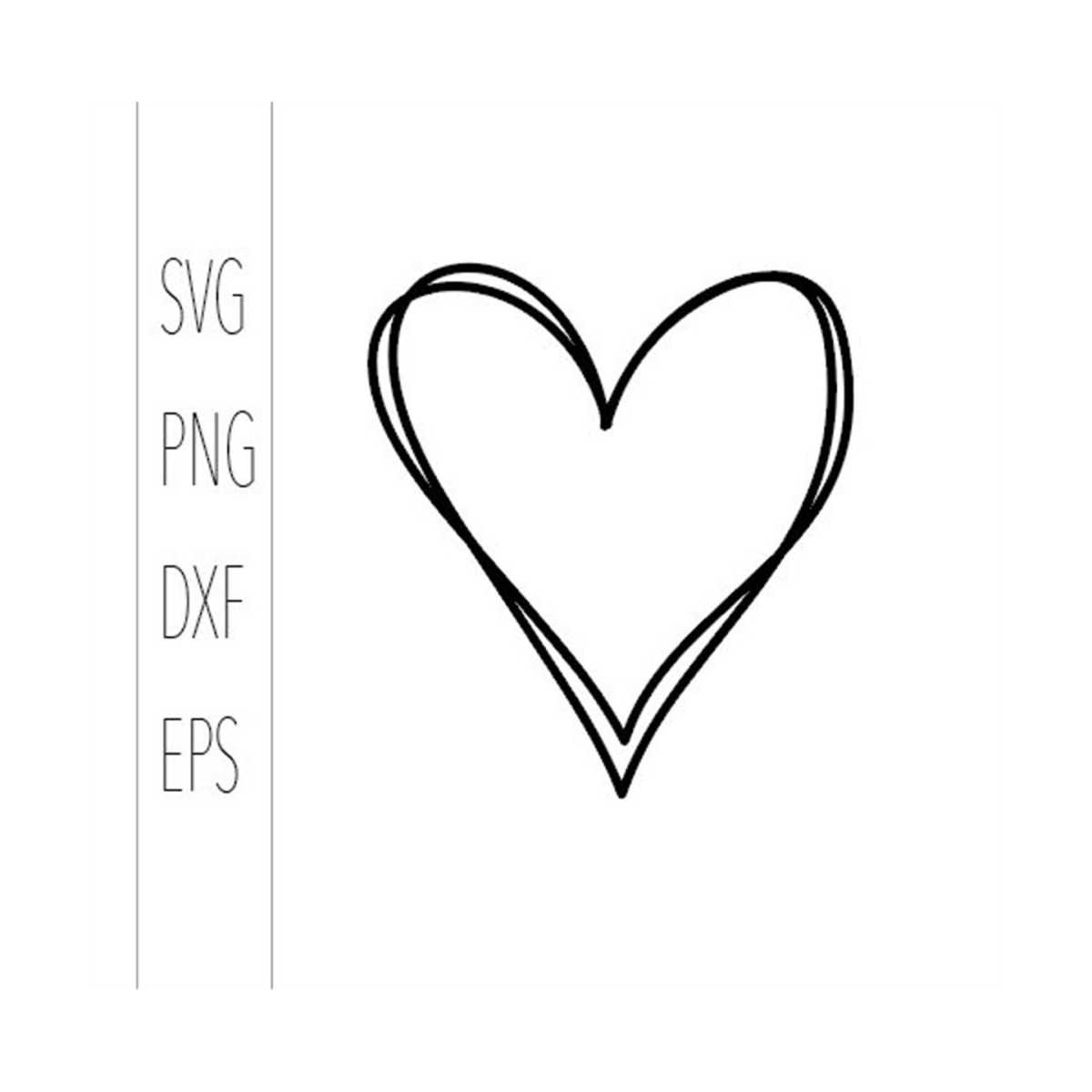 Hand drawn heart svg png dxf jpg files, Heart vector design, | Inspire ...
