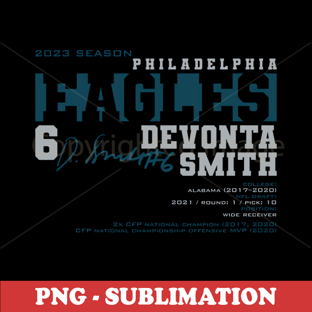 DeVonta Smith - Eagles - Football Sublimation Design - Unlea - Inspire ...
