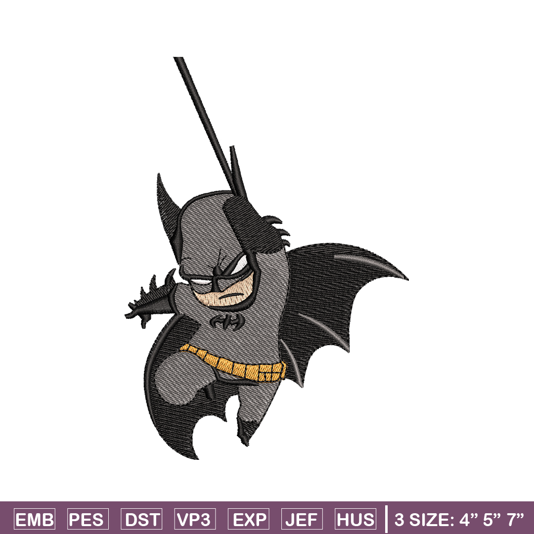 Batman chibi embroidery design, Batman chibi embroidery, log | Inspire ...