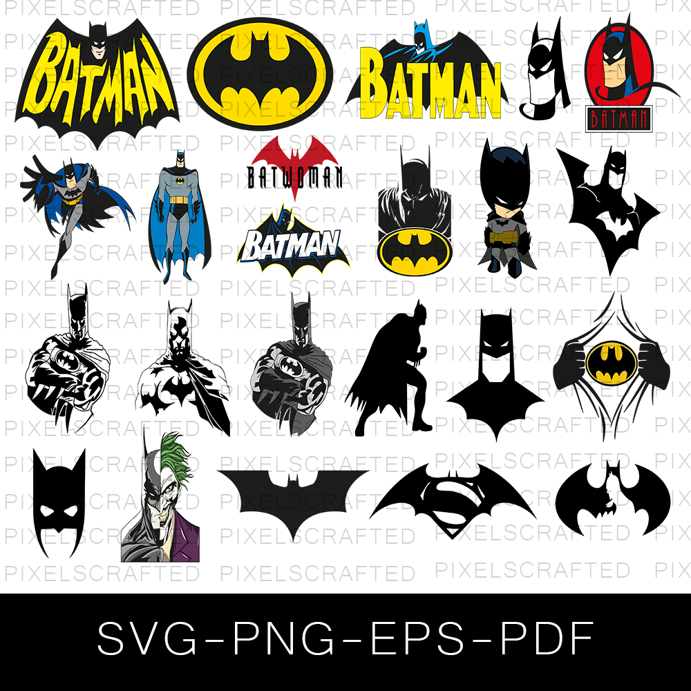 Batman SVG Bundle, Batman Cutfile, Kid Cartoon Clipart | Inspire Uplift