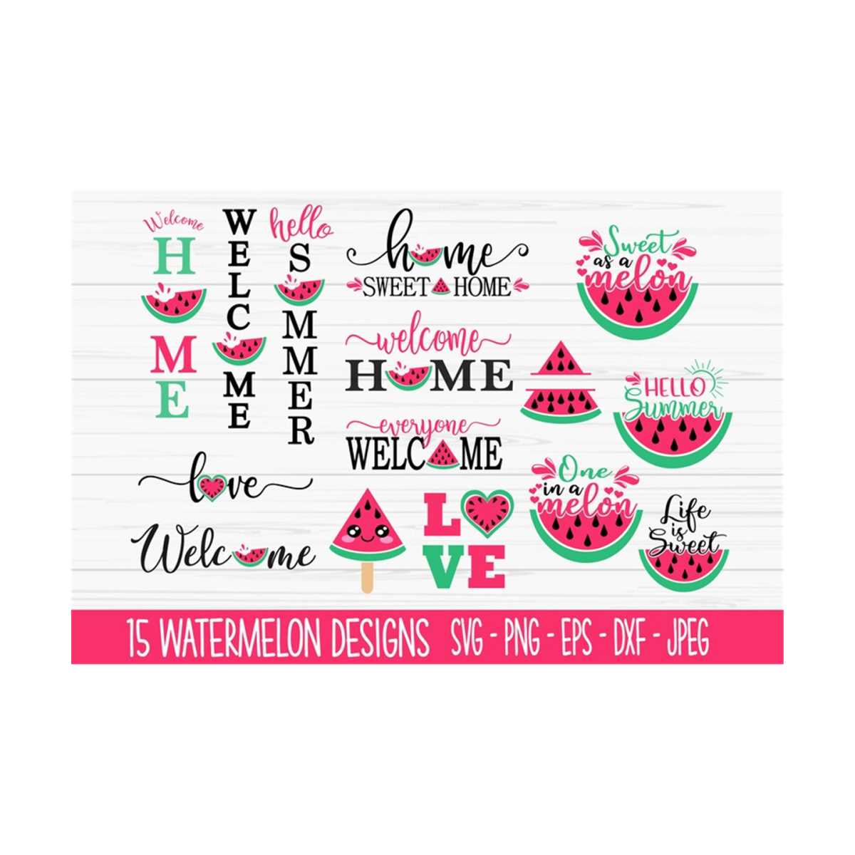 watermelon bundle svg, summer svg, watermelon svg, Dxf, Png, | Inspire