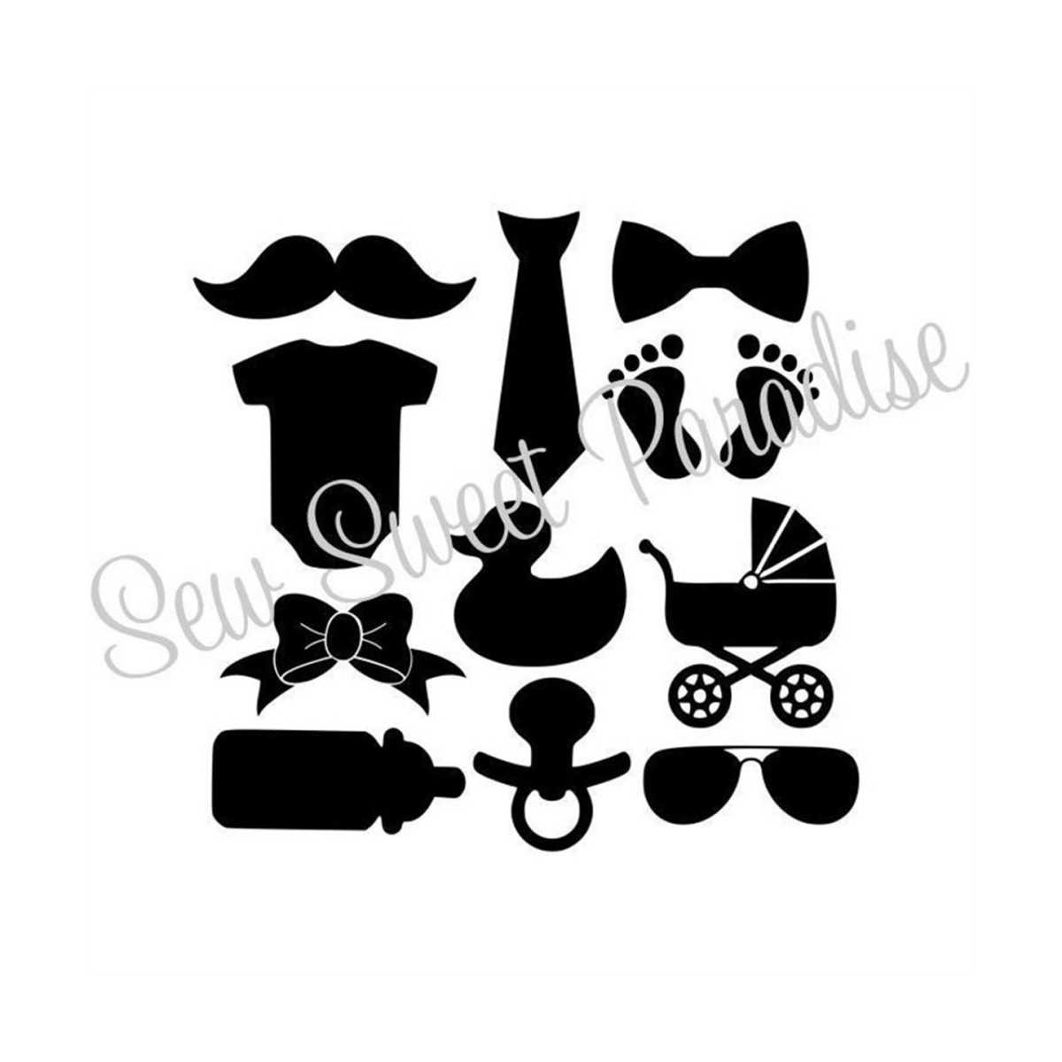 Baby SVG Bundle, Baby Shower SVG, Baby Shapes SVG, Digital D - Inspire
