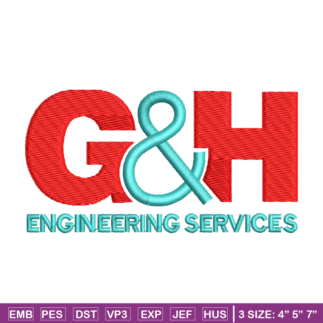 Embroider Engineering Design H&G Engineering Logo embroidery design, logo embroidery, log | Inspire ...
